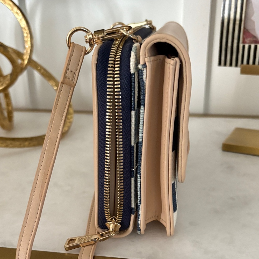 Spartina 449 Navy and Cream Crossbody Wallet Purse - Picture 5 of 7